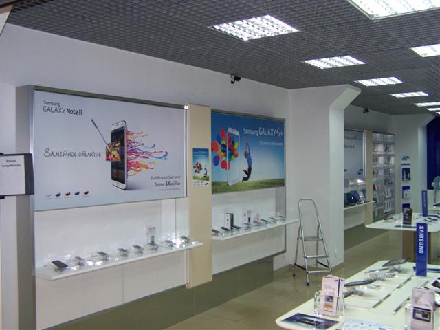 Рекламное агентство ПРИЗМА Мурманск интерьерная реклама мерчандайзинг POSM Samsung РА ПРИЗМА Мурманск интерьерная реклама мерчандайзинг POSM Samsung